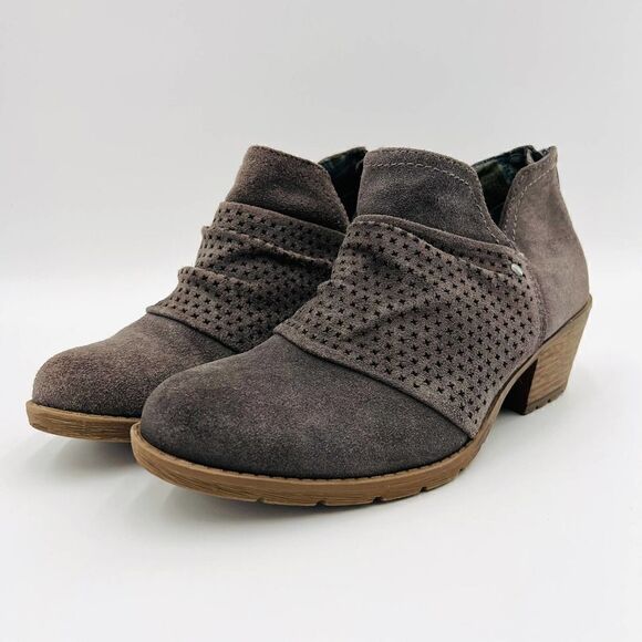 Earth Origins Women's Oakland Amanda Ankle Bootie Grey Suede Size 6 - Picture 4 of 12